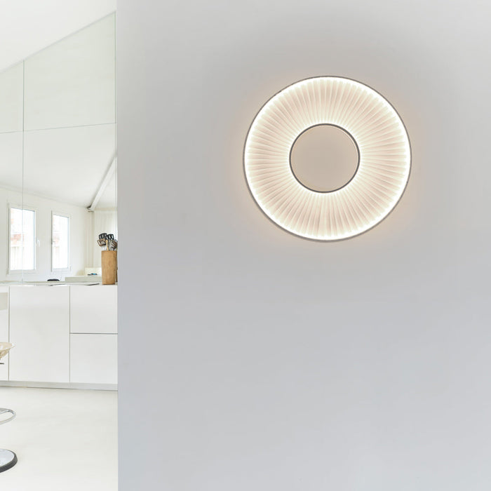 Iris LED Wall Light in living room.