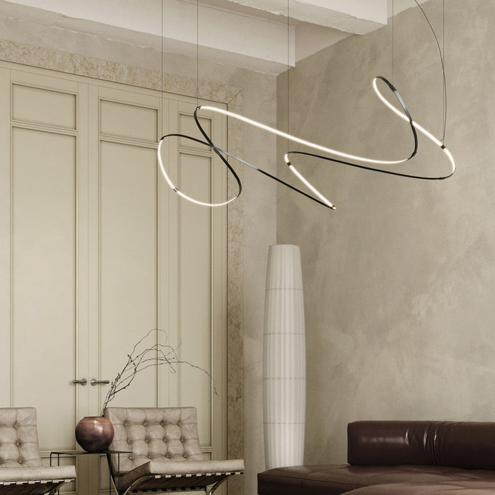 Zigouzi LED Pendant Light in living room.