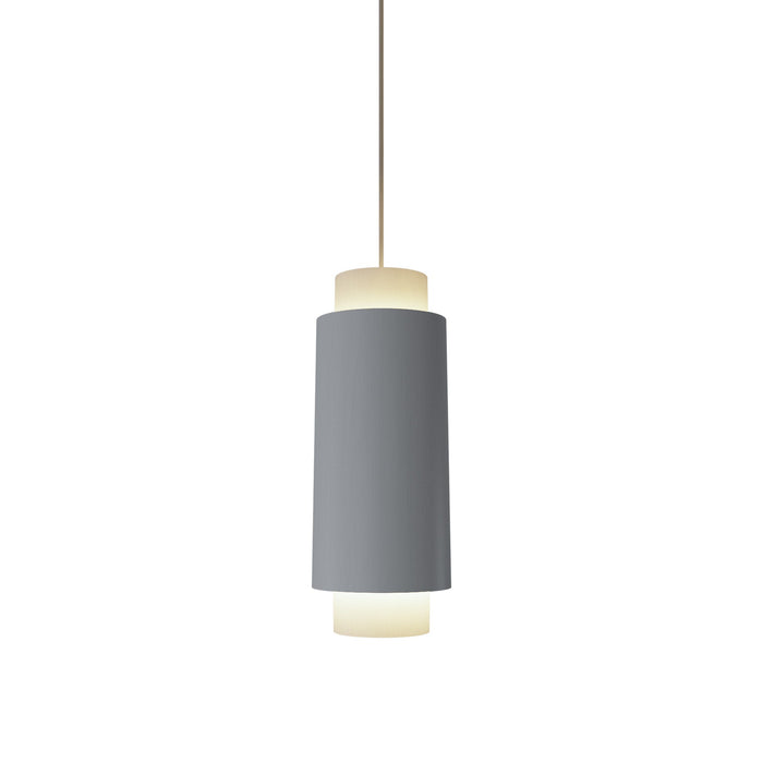 Cylindrical Pendant Light in Organic White (Small).