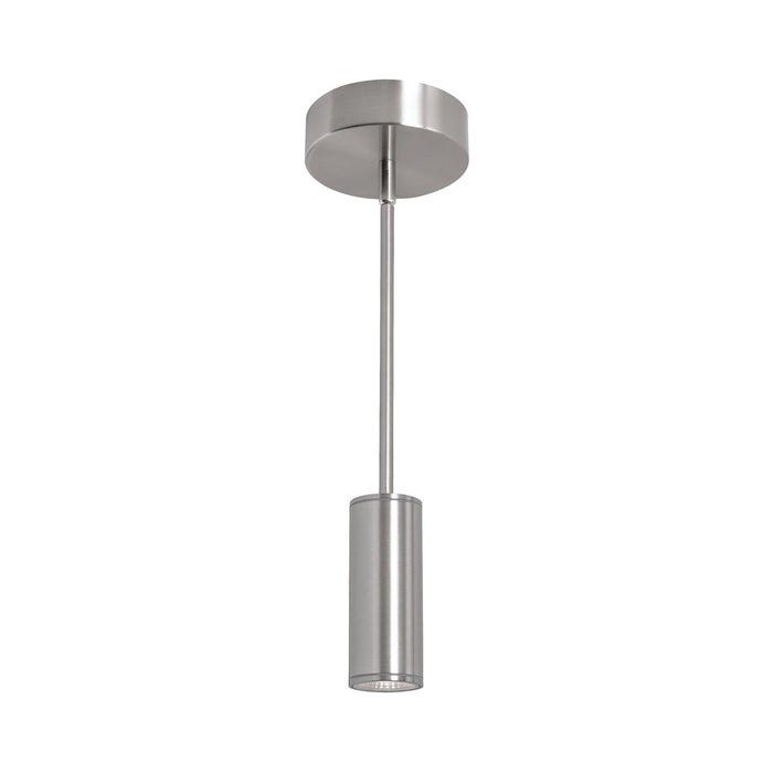 Beverly Outdoor LED Pendant Light in Satin Nickel.