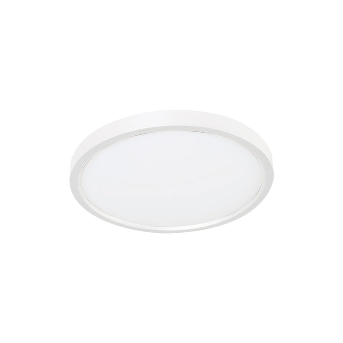Edge Round LED Flush Mount Ceiling Light in White (5.38-Inch).