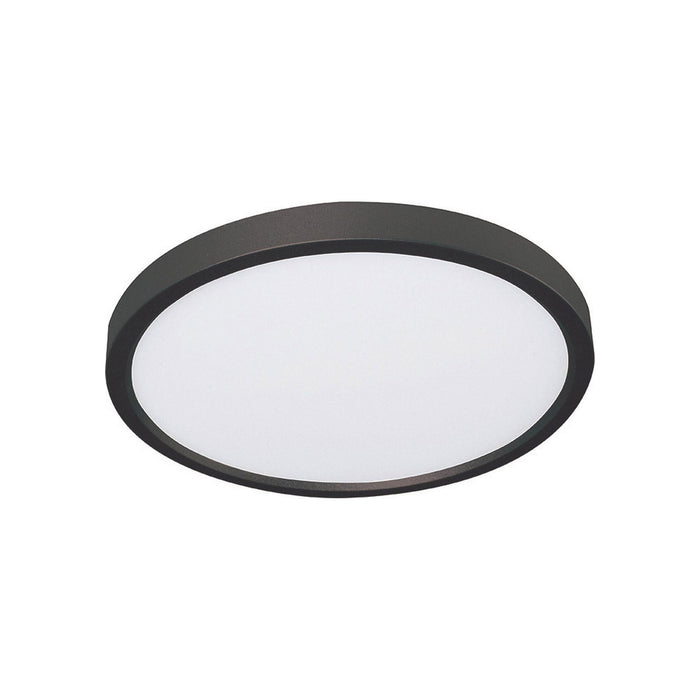 Edge Round LED Flush Mount Ceiling Light in Black (8-Inch).