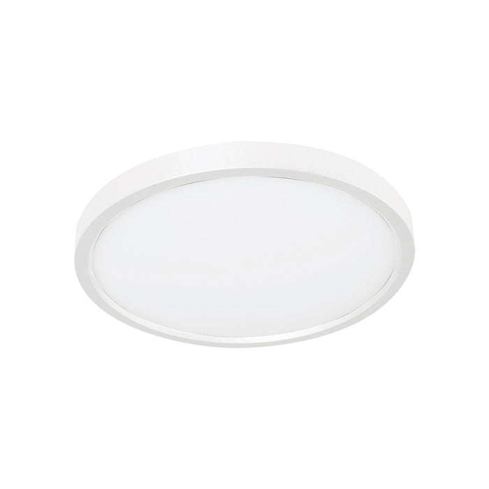 Edge Round LED Flush Mount Ceiling Light in White (8-Inch).