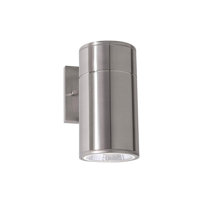 Everly Outdoor LED Wall Light in Satin Nickel (Small).
