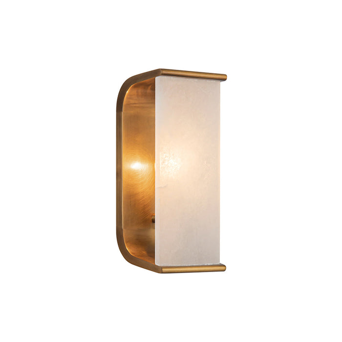 Abbott Wall Light in Vintage Brass (10-Inch).