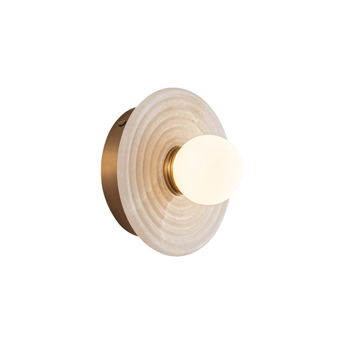Dahlia LED Wall Light in Vintage Brass (1-Light).