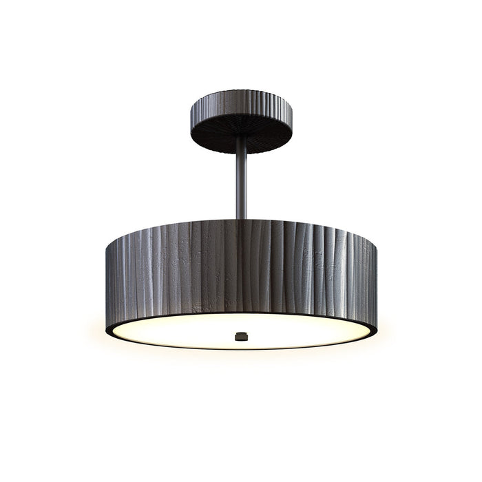 Kensington LED Semi Flush Mount Ceiling Light in Urban Bronze.