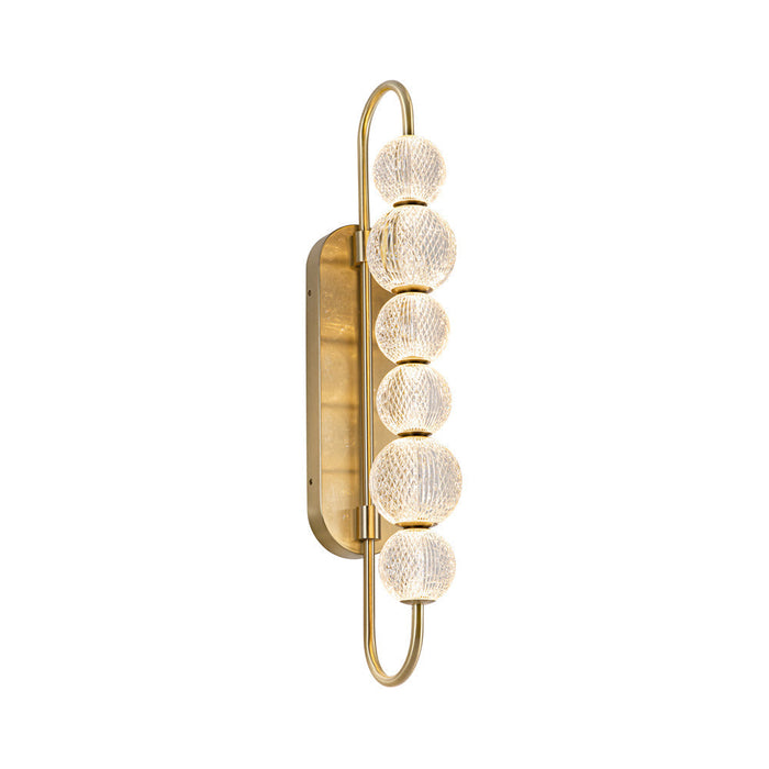 Marni LED Wall Light in Natural Brass.
