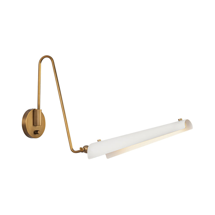 Osorio LED Wall Light in Vintage Brass.