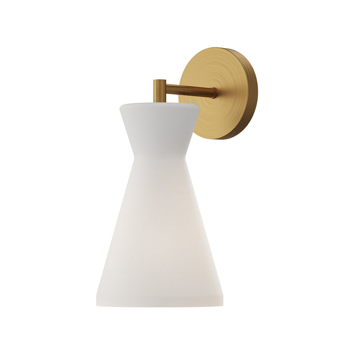 Betty Vanity Wall Light in Aged Gold.