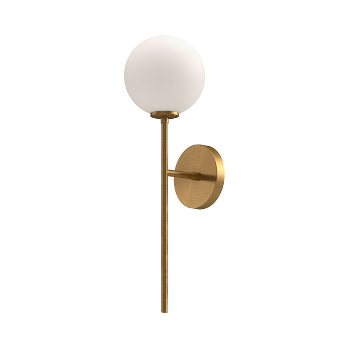 Cassia Vanity Wall Light in Aged Gold.