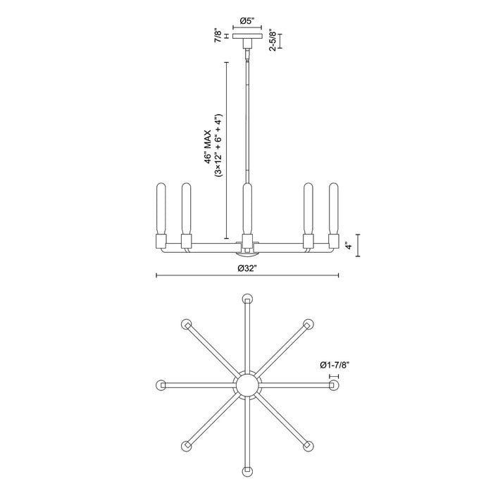 Claire Chandelier - line drawing.