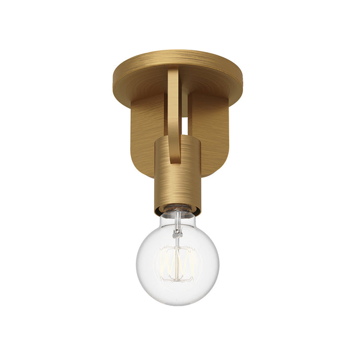 Claire Semi Flush Mount Ceiling Light in Aged Gold (1-Light).