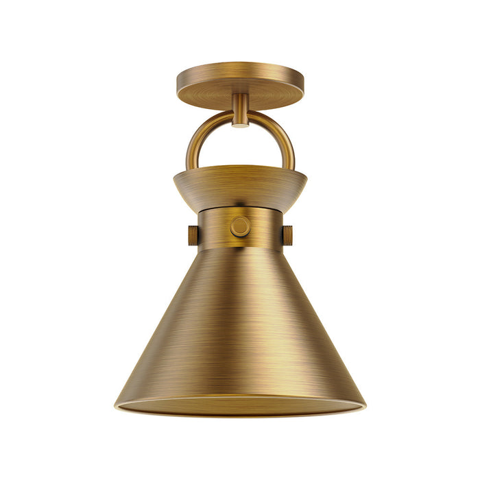 Emerson Semi Flush Mount Ceiling Light in Aged Gold.