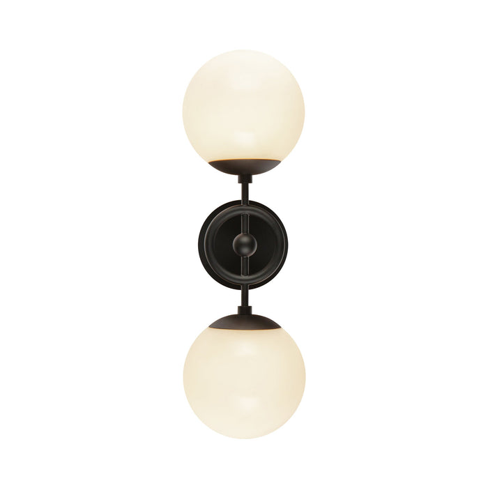 Fiore Bath Wall Light in Matte Black.