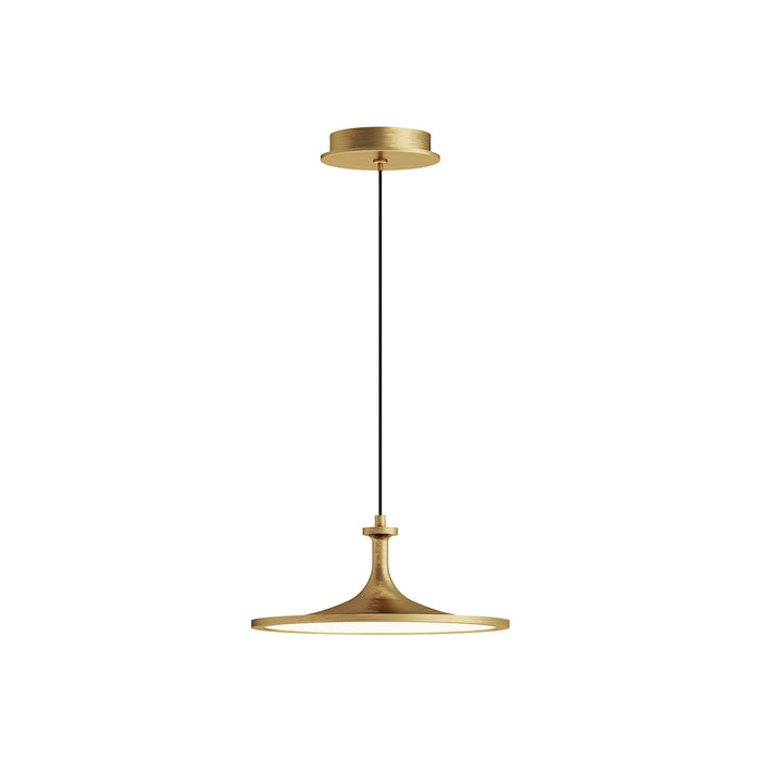 Issa LED Pendant Light in Brushed Gold (12-Inch).