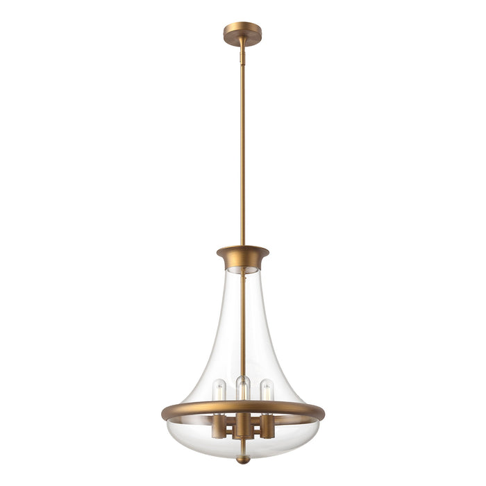 Marcel Pendant Light in Aged Gold (17.5-Inch).