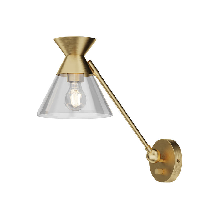 Mauer Vanity Wall Light in Brushed Gold.