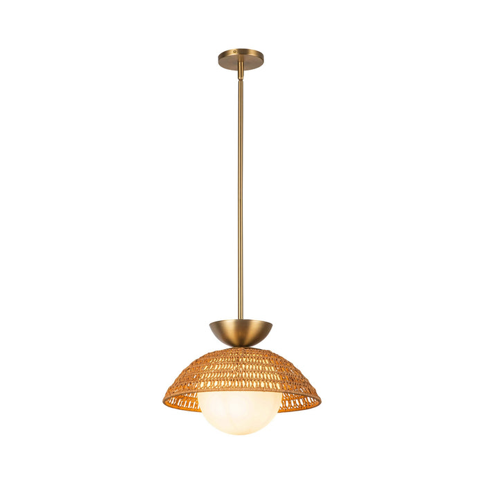 Perth Pendant Light in Brushed Gold.
