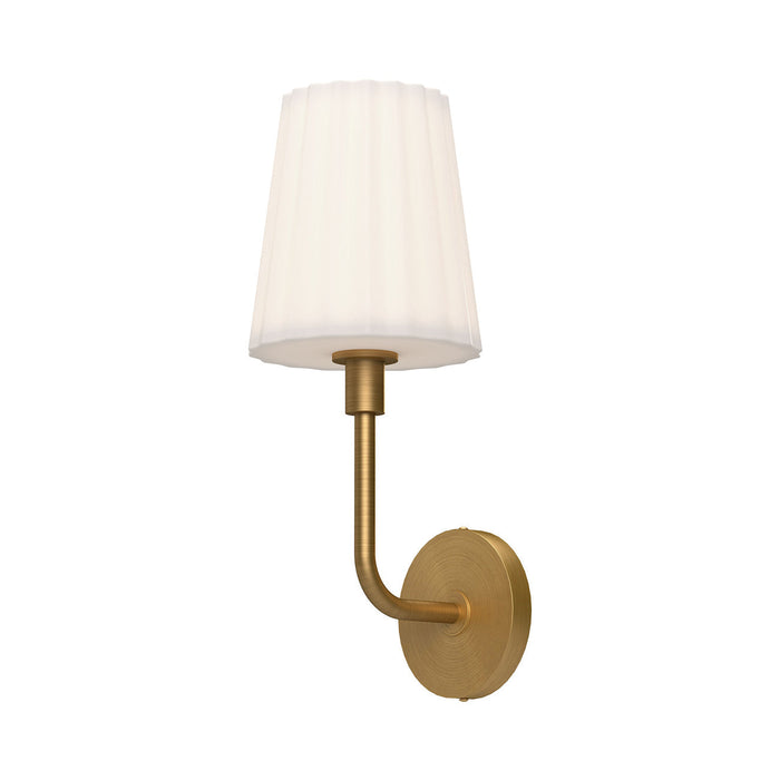Plisse Wall Light in Aged Gold (18-Inch).