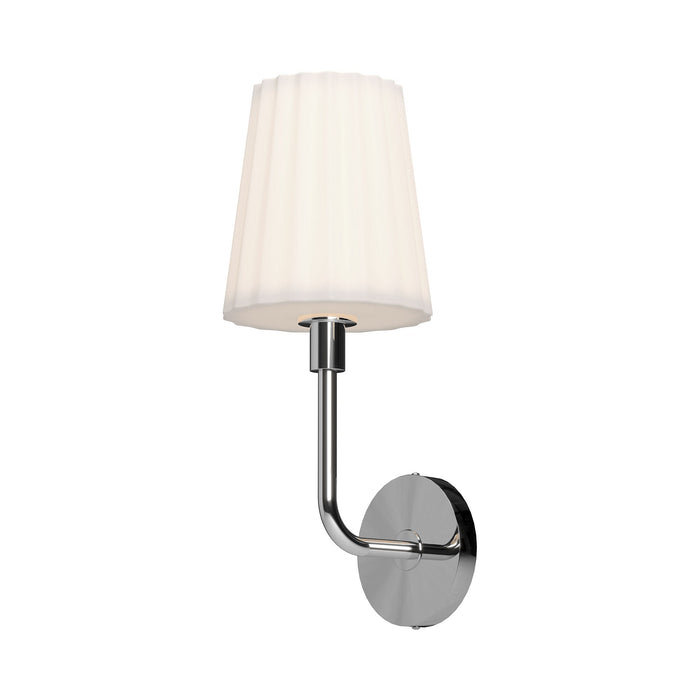 Plisse Wall Light in Chrome (18-Inch).