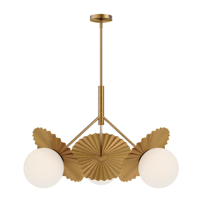 Plume Chandelier in Brushed Gold (33.63-Inch).