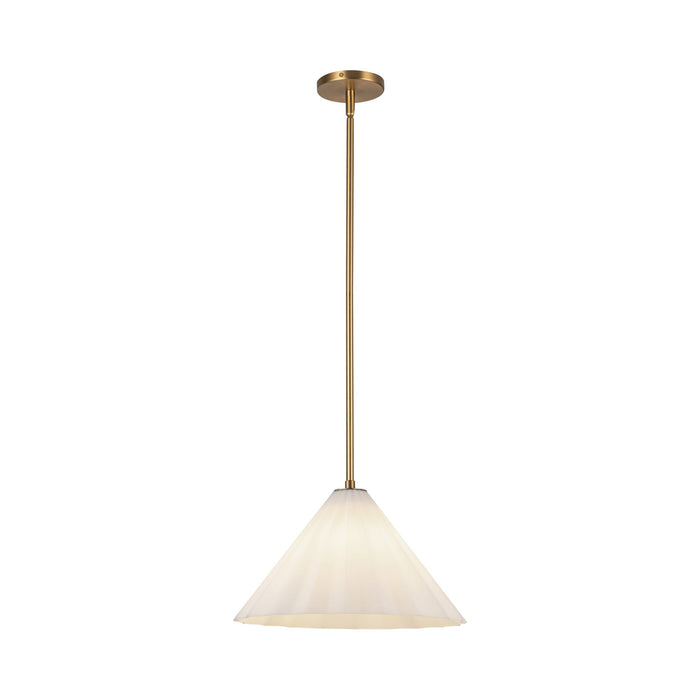 Serena Pendant Light in Aged Gold (13.63-Inch).