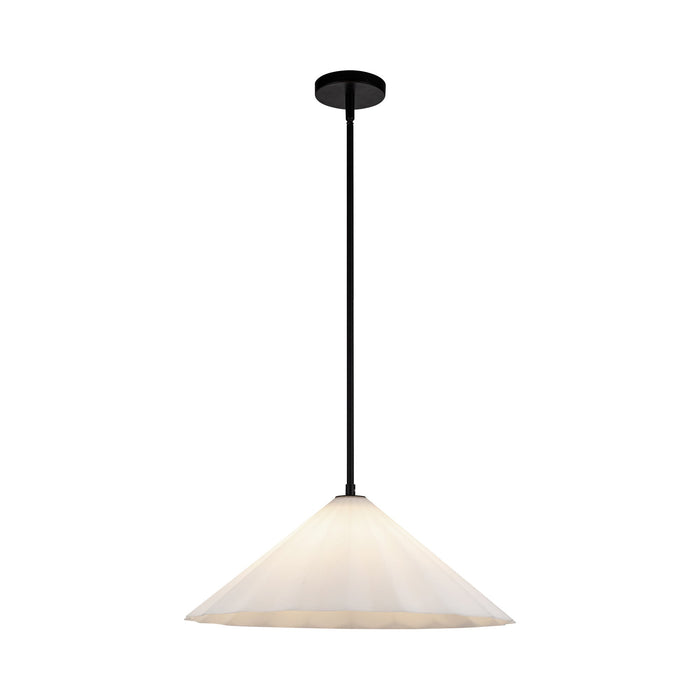 Serena Pendant Light in Matte Black (20.5-Inch).