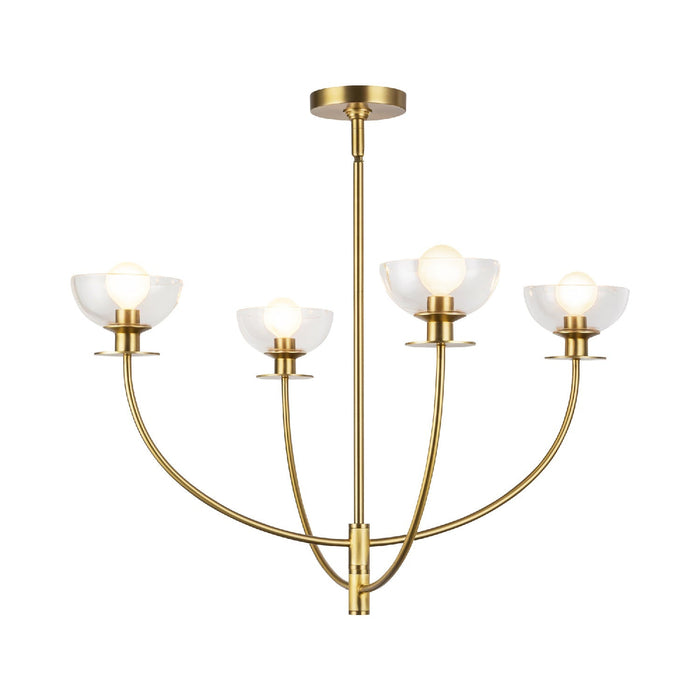 Sylvia Chandelier in Brushed Gold.