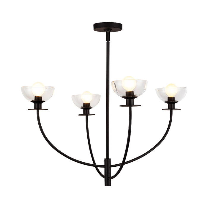 Sylvia Chandelier in Matte Black.