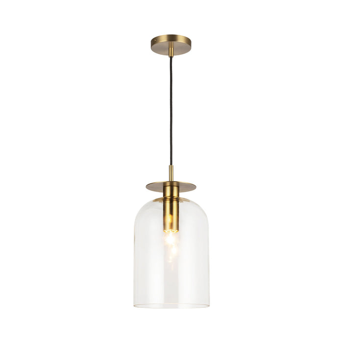 Sylvia Pendant Light in Brushed Gold.