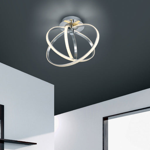 Corland LED Semi Flush Mount Ceiling Light in living room.