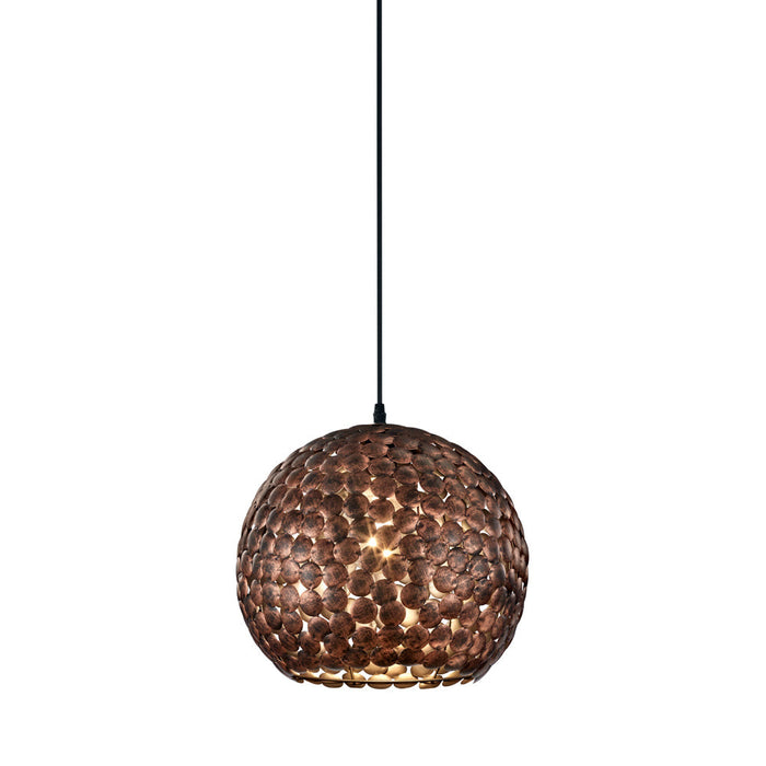 Frieda Pendant Light in Old Brass.