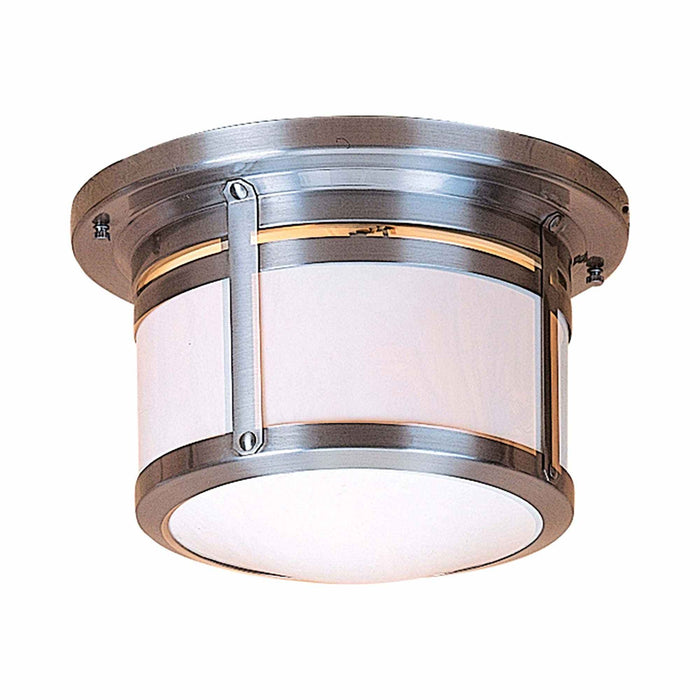 Berkeley Flush Mount Ceiling Light in Pewter (White Opalescent/Medium).