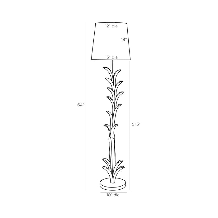 Abbott Floor Lamp - line drawing.