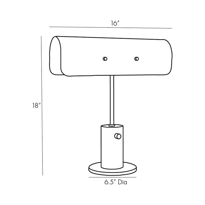 Bend Table Lamp - line drawing.