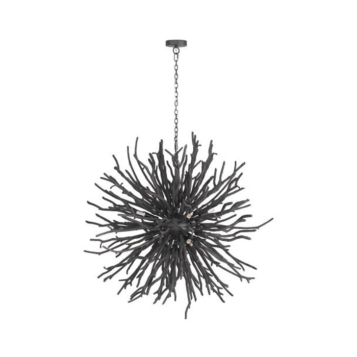 Finch Chandelier in Dark Gray Wash.