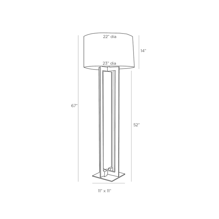 Hoyt Floor Lamp - line drawing.