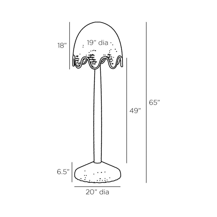 Mar Floor Lamp - line drawing.