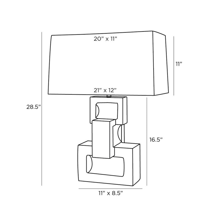 Rendor Table Lamp - line drawing.