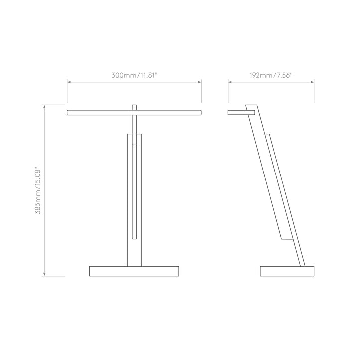 Gerit LED Table Lamp - line drawing.