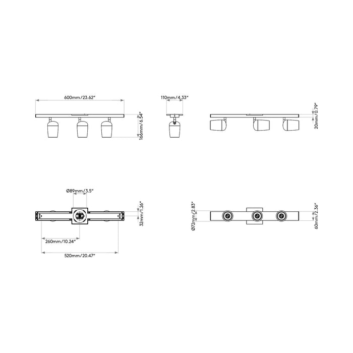 Koto Spot Light - line drawing.