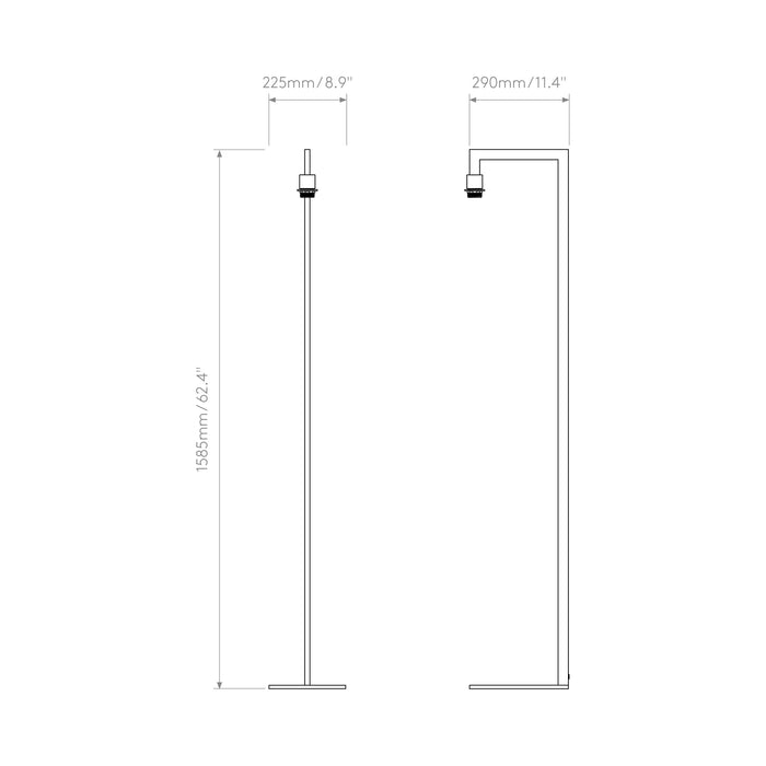 Ravello Wall Light - line drawing.