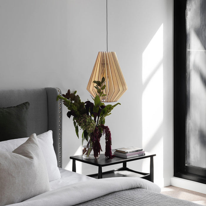 Ambre Pendant Light in bedroom.