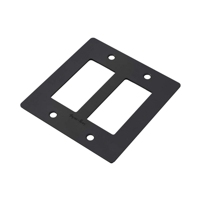 Polycarbonate Wall Plate in Black (2-Gang).