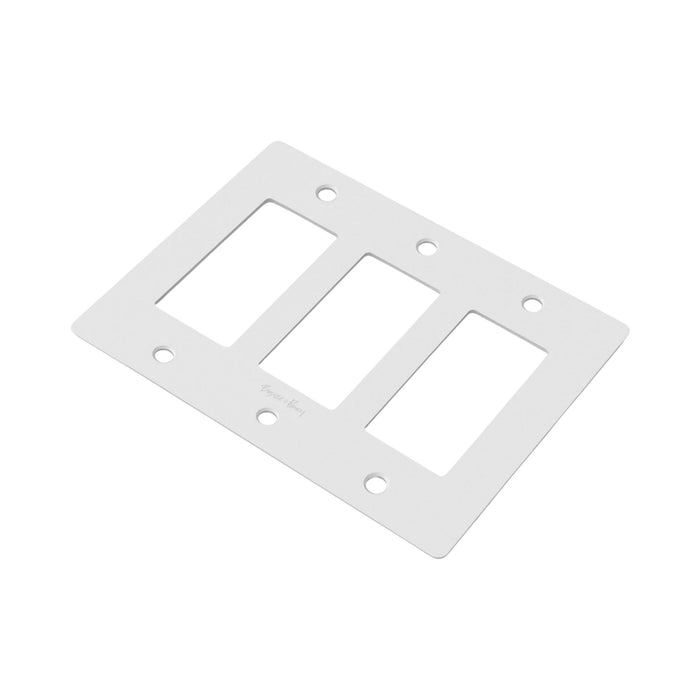 Polycarbonate Wall Plate in White (3-Gang).