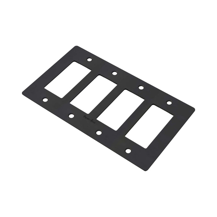 Polycarbonate Wall Plate in Black (4-Gang).