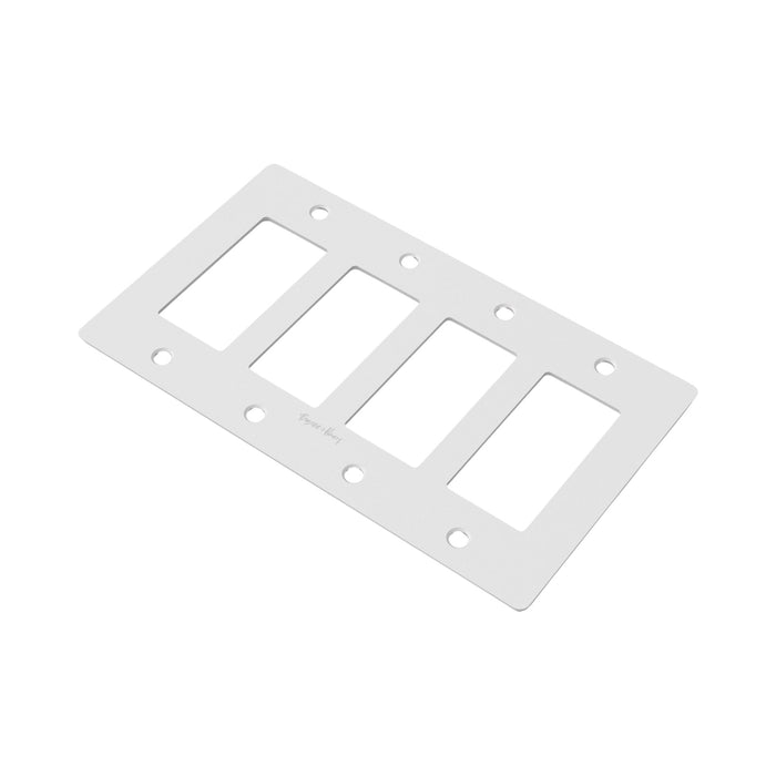 Polycarbonate Wall Plate in White (4-Gang).