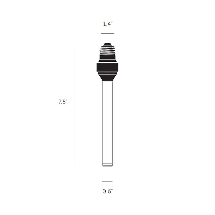 Buster Forked Medium Base 110V LED Bulb - line drawing.