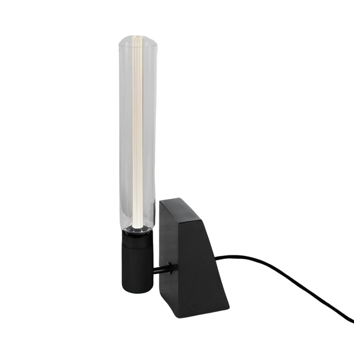 Stoned Table Lamp in Honed Black.